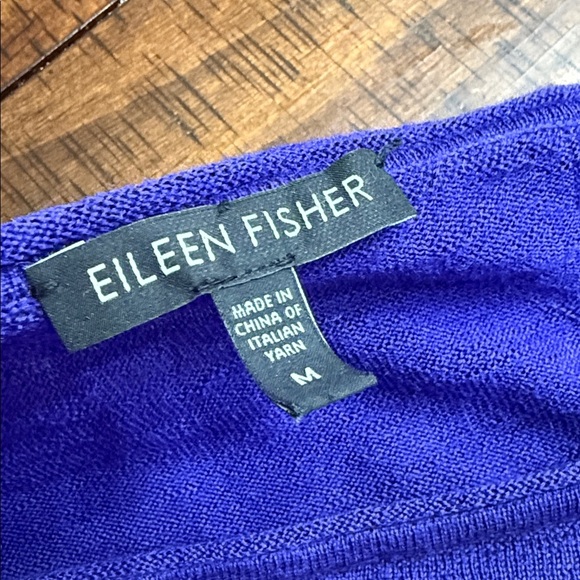 EILEEN FISHER Merino Wool Asymmetrical Sweater - Picture 6 of 7